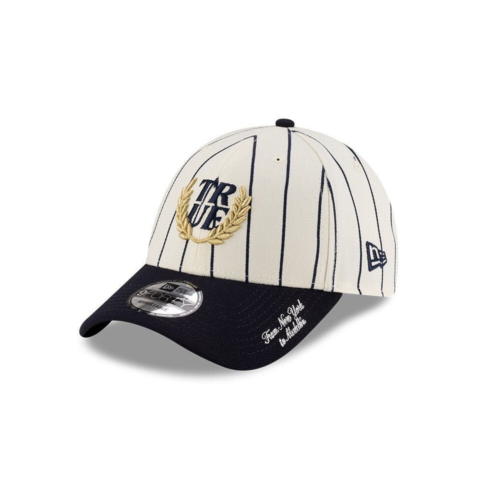 New Era 9FORTY TRUE Collaboration Pinstripe Chrome White Navy