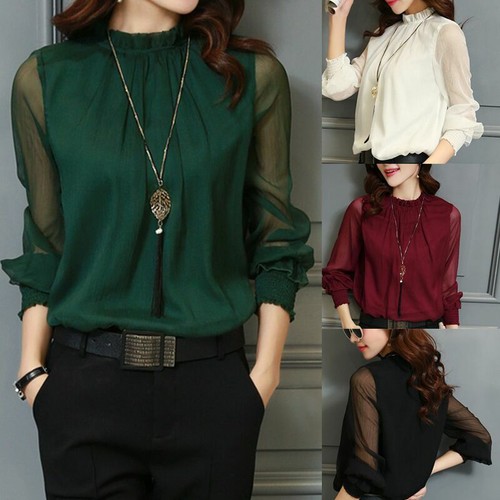 Blusa De Mujer Camisas Moda Elegante Y Casual Mujeres Moderno Ropa Camisa  Shirt | eBay