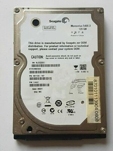 120 GB SATA Seagate Momentus 5400.3 ST9120822AS FW:3.ALE 8MB 2,5" Festplatte