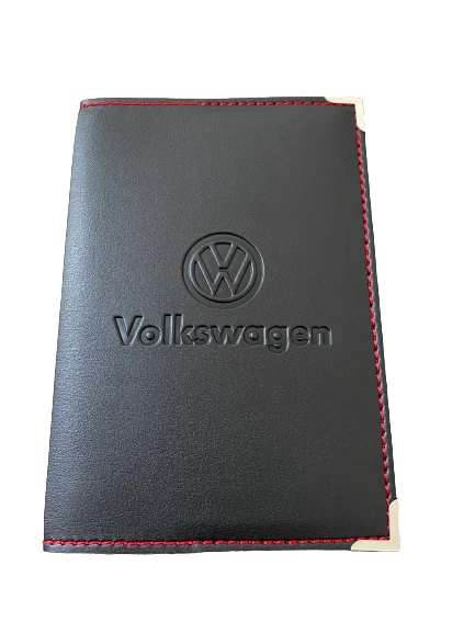 Etui Carte Grise VOITURE Simili Cuir Pochette Surpiqure Rouge Neuf