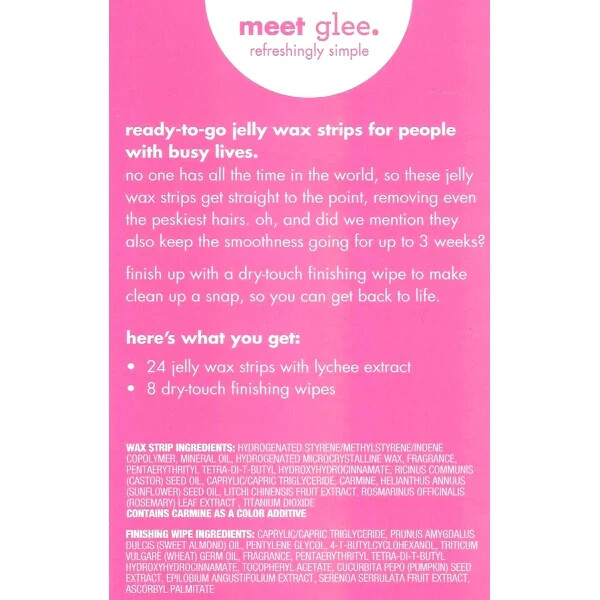 New Glee Bikini Strips The Bikini Wax 24 Wax Strips 8 Wipes Kit eBay