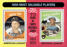 2024 Topps Heritage - MVP Ernie Banks - Cubs, Nellie Fox -  White Sox #191
