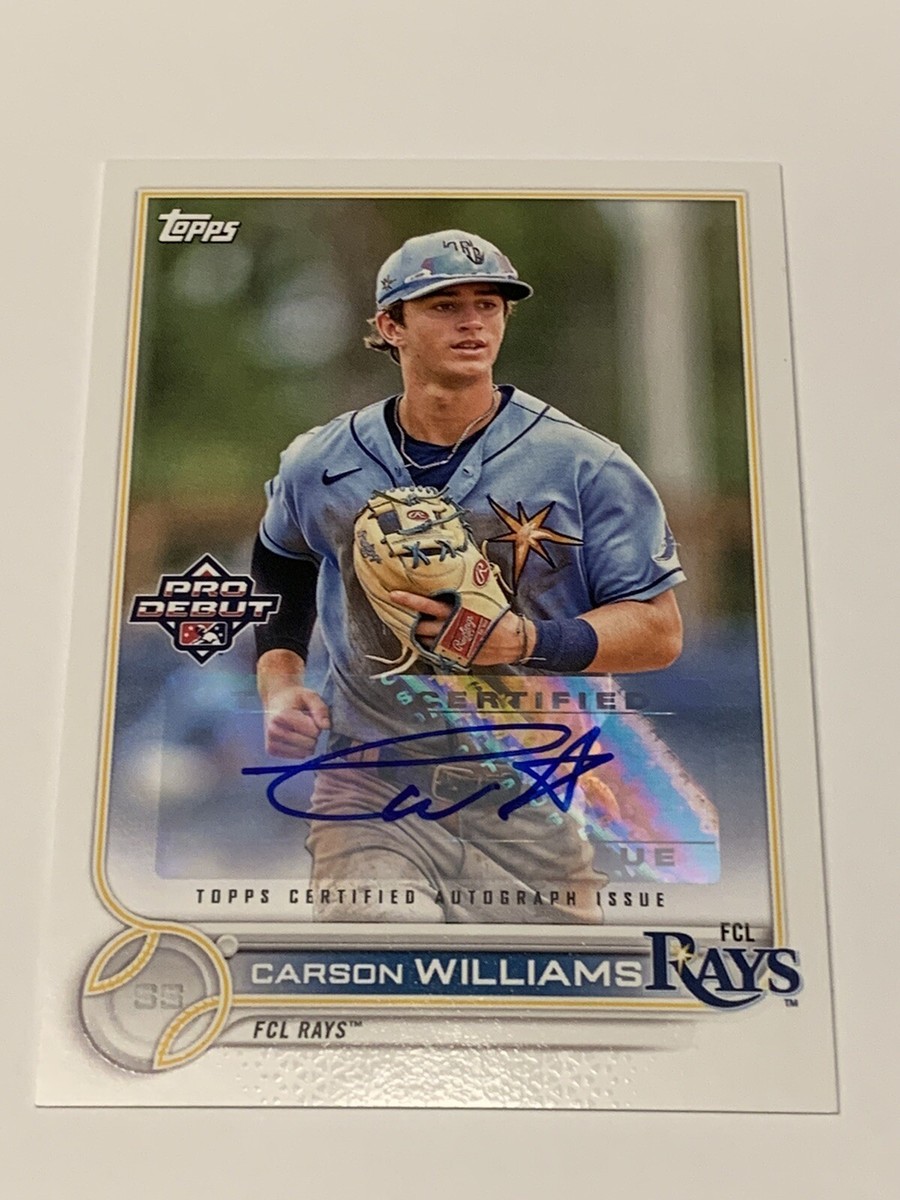 Carson Williams topps auto /150シリ DEBUT