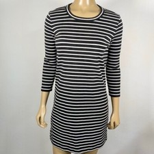 Madewell Women’s Size Extra Small XS Striped Keyhole Back Dress 100% Cotton