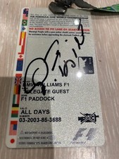 Giancarlo Fisichella signed VIP Paddock Pass Brazil GP 2003 *Race Winner*