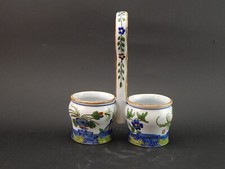 ANTICO PORTA CONDIMENTI DECORO GAROFANO MAIOLICA FORNACE CERAMICA BUBANI FAENZA