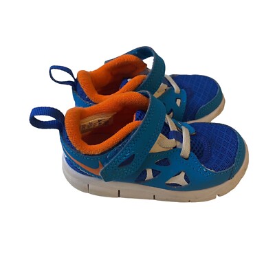 Nike Toddler Baby Boys Free Run Sneakers orange Blue Size