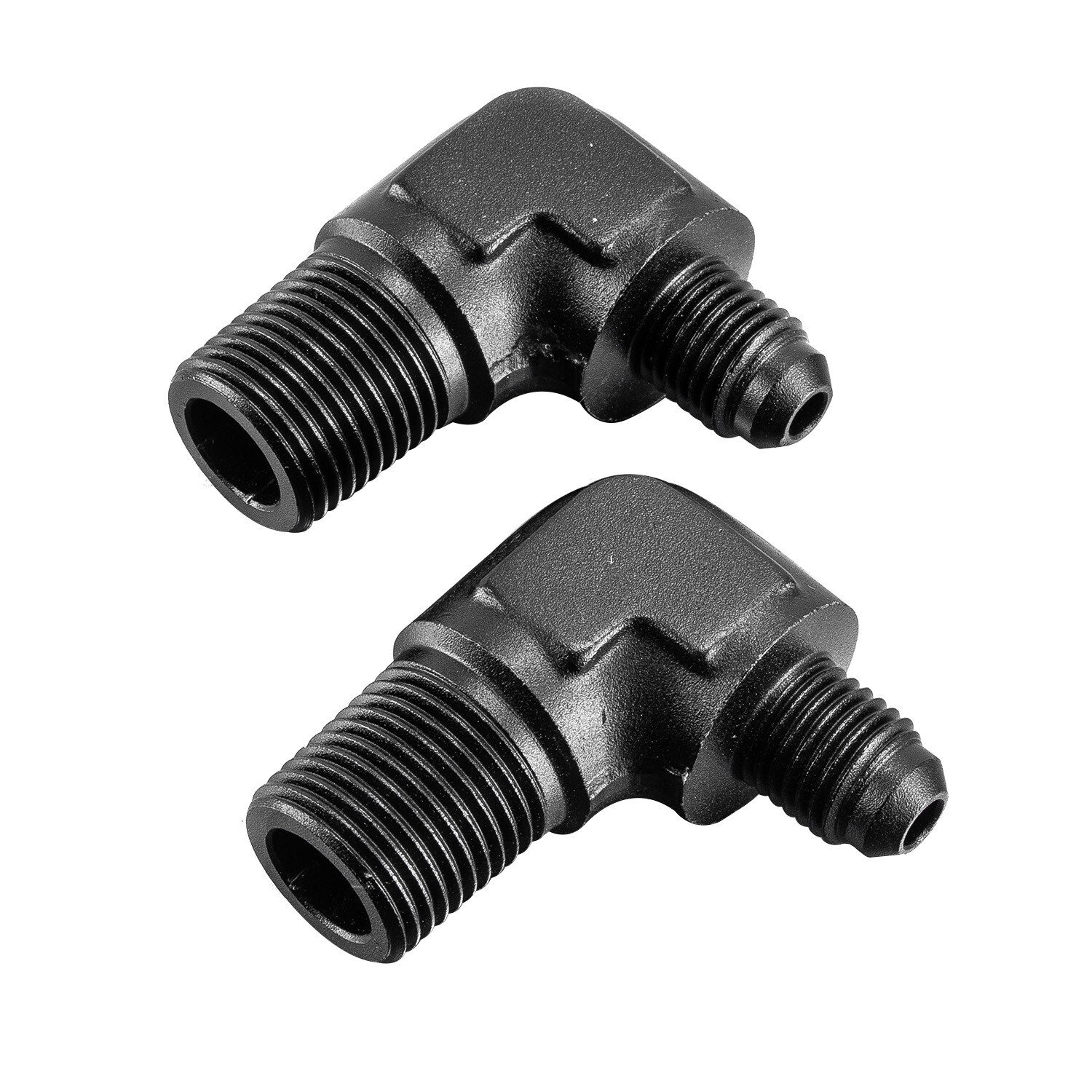 Aluminum -6AN Flare To -6 ORB O Ring Boss Adapter AN Fitting ORB BLACK Anodized - Foto 8