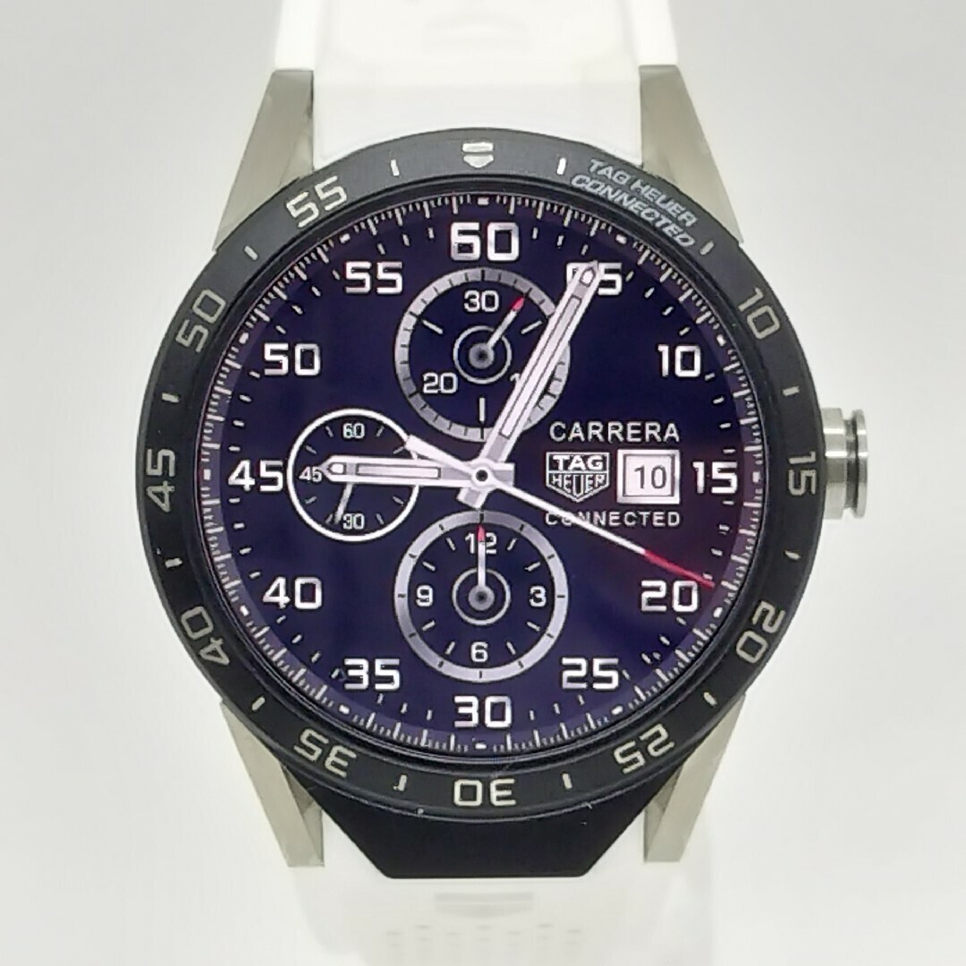 Tag Heuer Connected SAR8A80 Titanium Smartwatch 46mm Mens Rubber Strap