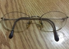 Luxottica LU 2210 T277 49   20 135 Eyeglasses Half Rimless Frame Made In Italy