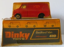 Dinky Toys Bedford Van Red Royal Mail Speedwheels 410 Diecast Model Original Box