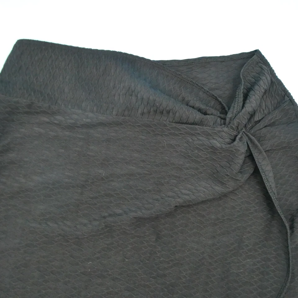 Victorias Secret Medium Large Black Twist Cover Up Wrap Skirt Bikini Bottom New - Image 2 of 4