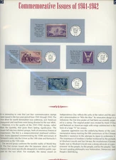 1940's Commemorative Issue Stamps 1941-1942