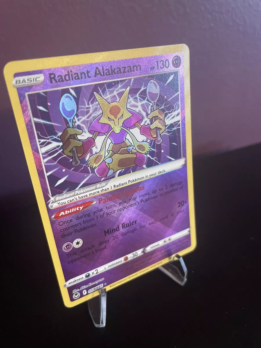 Radiant Alakazam 59/195 Pokemon Silver Tempest Card NEAR MINT NM Pokemon  Card