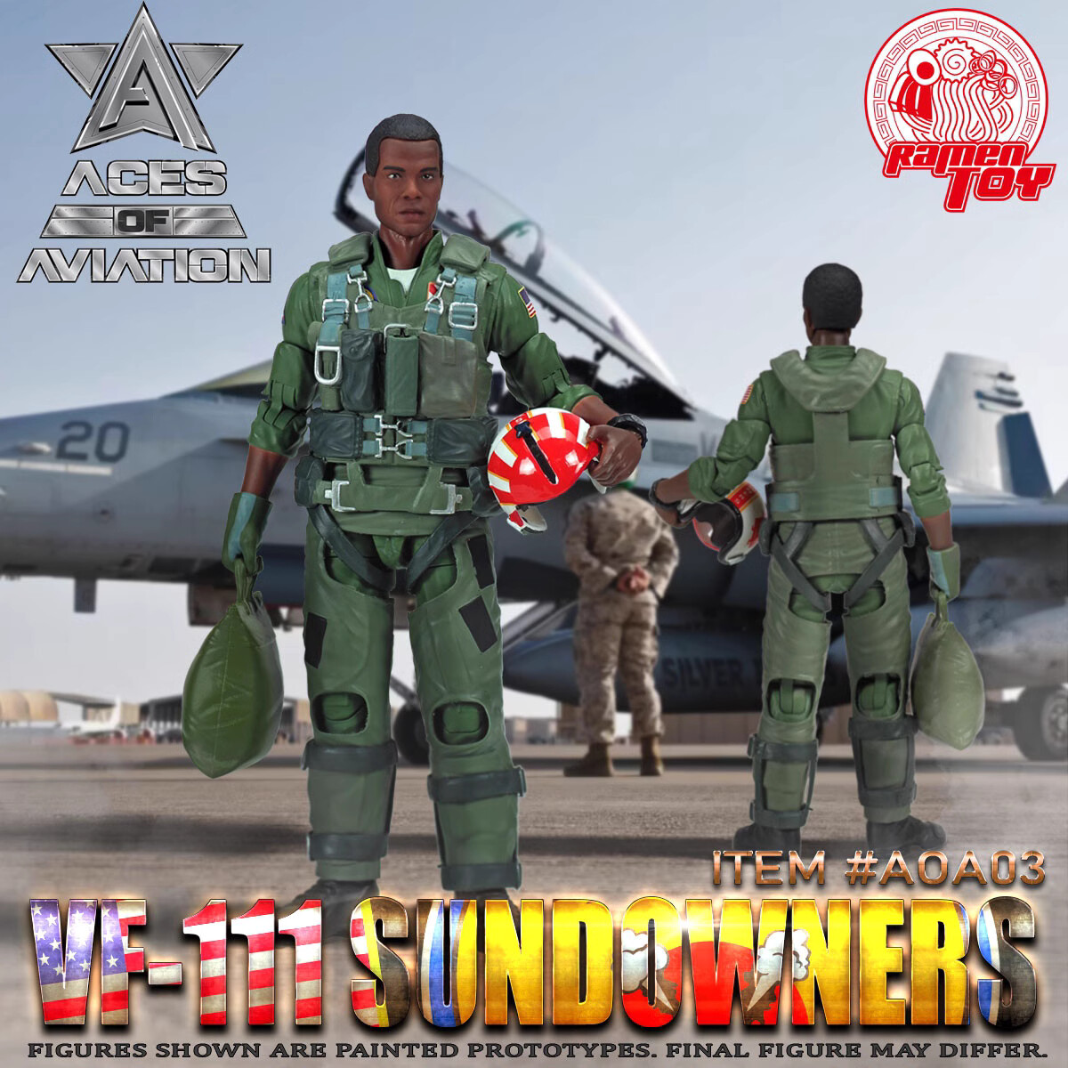 RAMEN TOY 1/12 ACE OF AVIATION Action Figure Male Pilot Joint Doll