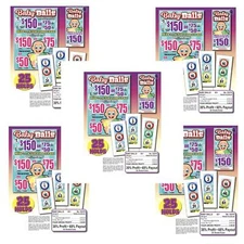Pull Tab Ticket- Hard Card Tickets - Game - 5 Baby Balls