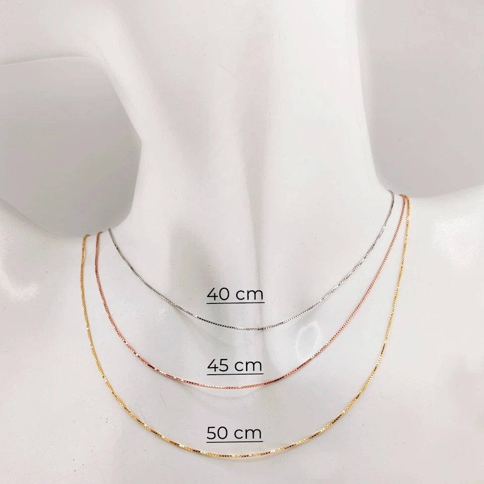 Catenina veneziana argento925 argento rodiato, dorato o ramato uomo donna unisex - Immagine 2 di 4