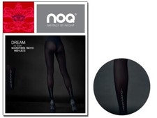 Schwarze Strumpfhose mit Strasssteinen verziert 40 den