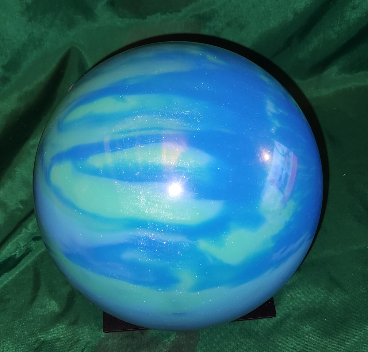 ユジン サインボール BLUE MANSION 4/18 Brunswick TZone Caribbean Blueボーリングボール 最低 価格