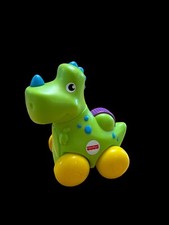 Fisher Price Green Dinosaur Rolling Clicker Pal Toy Amazing Animals Sensory 2017