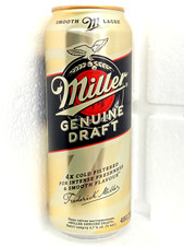 MILLER Genuine Draft Empty Beer Can 480ml Ukraine 2025 Bottom Open Collectible
