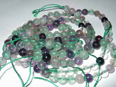 Perles ANGELITE 6 Mm (environ 61-63 Pièces) - Pierres Percées Bleues, Forme Sphère, Neuves