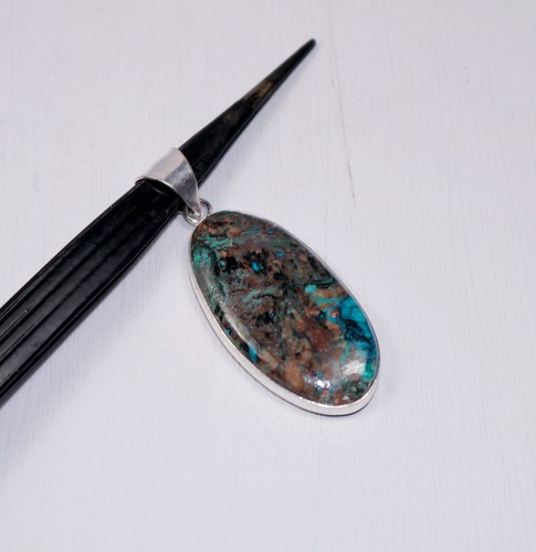 Bague bijou en argent sterling 925 ethnique dendrite naturelle opale
