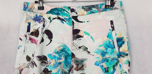 Zara Basic Floral Print Trouser Jeans, Size 36, AU 8, US 4 - Picture 2 of 9