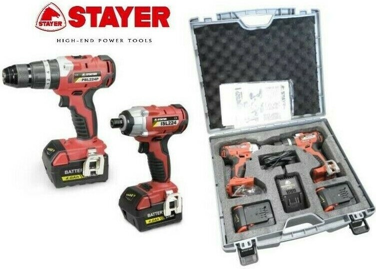 TRAPANO CON PERCUSSIONE A BATTERIA BRUSHLESS + AVVITATORE AD IMPULSI 18V 4.0 Ah