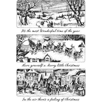 Tim Holtz Stampers Anonymous ''HOLIDAY SCENES'' Rubber Cling Stamp Set 2020