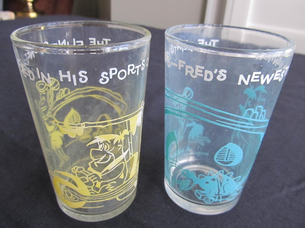 Vintage Lot of 2 Welch's Jelly Glasses Hanna-Barbera The