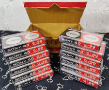 12 Sony C-60 Plus 2 Blank Sealed High Fidelity Cassette lot vintage original box