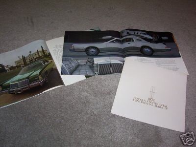 1974 LINCOLN CONTINENTAL & MARK IV HUGE 12 x 12 PRESTIGE BROCHURE / '74 CATALOG