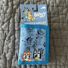 New Kids Bluey  Bingo Blue Trifold Wallet