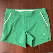 Vintage 1970S Jimmy Connors Robert Bruce Tennis Shorts Bright Green Sz 34