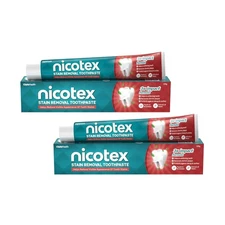 2X Nicotex Stain Removal Toothpaste 100g Teeth Whitening, Plaque Removal, Cavity