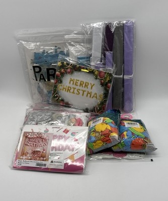 Huge Wholesale Latex And Mylar Balloon Party Decor Lot Pink Blue Fiesta New