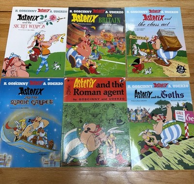 Asterix Comic Book Lot of 6 Vintage Goscinny Uderzo Softcover European Comics