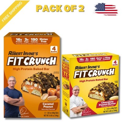 2 pack - Chef Robert Irvine s Fit Crunch, Verity-Pack,  High-Protein Baked Bars