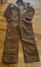 Vintage Brown Carhartt Insulated Coveralls 36R USA 9960