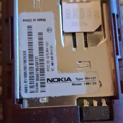 Nokia 1616 1661-2b Gray Bar Phone T-Mobile 2G Single SIM 2GB RH-121