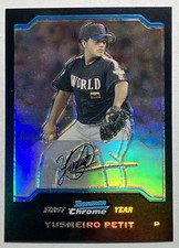 2004 Bowman Chrome Rookie Draft Pick Refractor #141 Yusmeiro Petit New York Mets