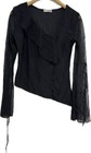Womens Warehouse Black Top Long Sleeve T-Shirt Regular