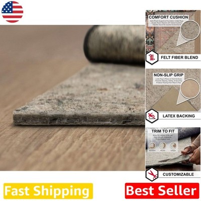 Ultra Grip 6' Round Rug Pad - 1/4'' Thick Dual Surface, Felt & Latex Cushion