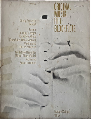 G. F. Händel Sonate F-Dur für Altblockflöte (Violine) B.C. Edition Schott 3657