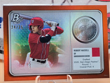 2022 Bowman Platinum Robert Hassell Orange Foil /25 Nationals 