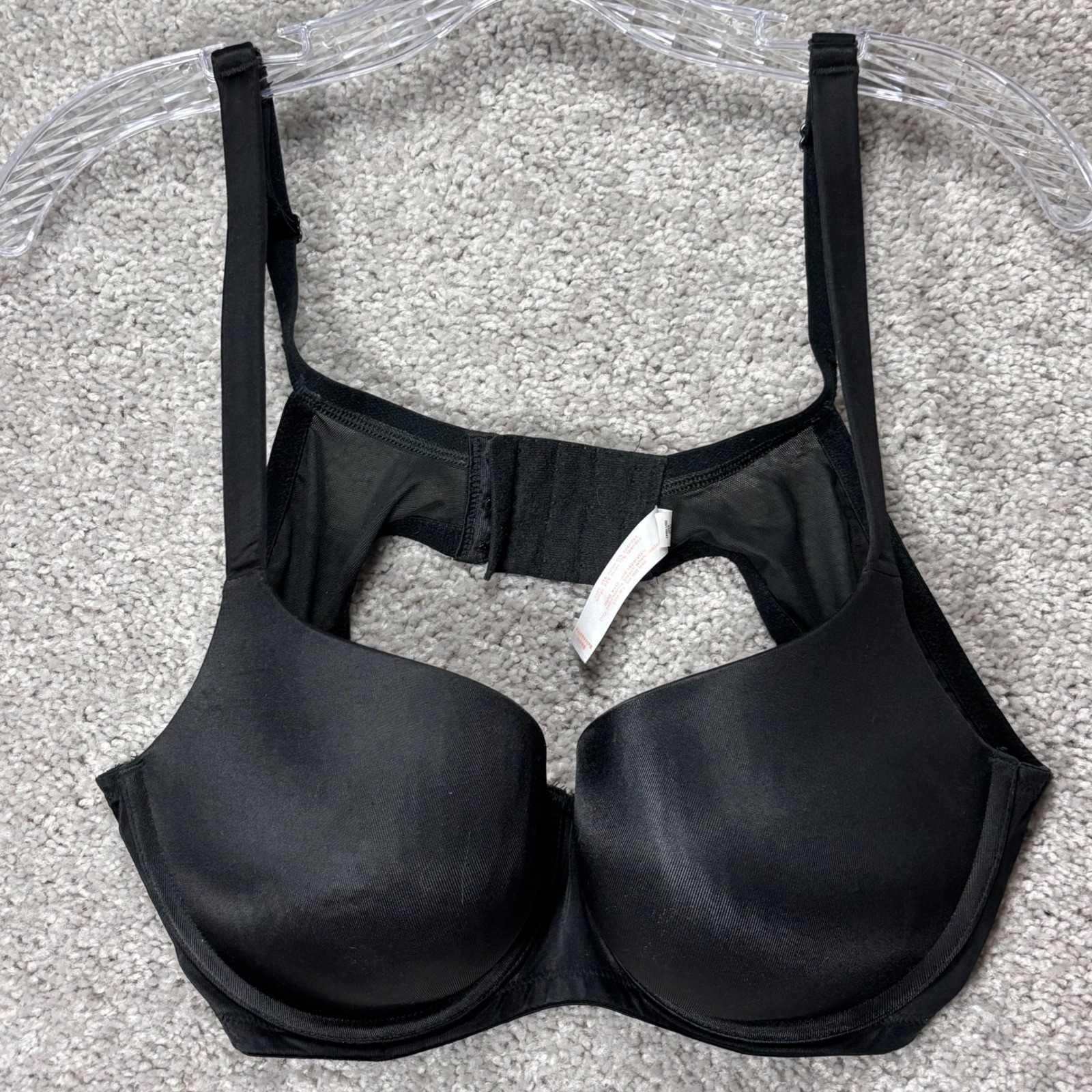 Cacique Boost Balconette Bra Black Underwire Padded 40C RN118641 4337