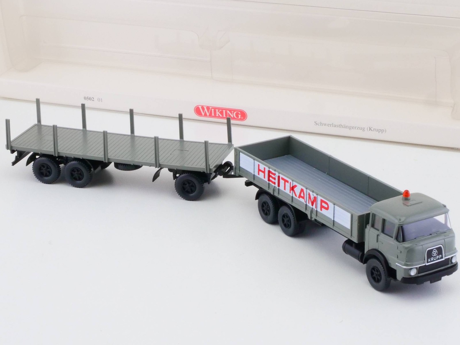 Wiking 050201 Krupp Heavy Load Trailer Heitkamp 1:87 Mint! OVP BL 1706-24-0