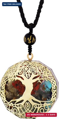 MINACHI Orgone Necklace, 7 Chakra Stone Orgonite Pendant for Spiritual Healing a