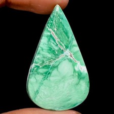 100% Natural Variscite Cabochon Pear Shape Gemstone 34.05 Cts 23x39x5 mm TP107